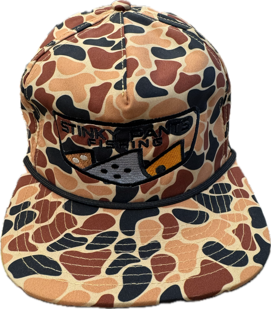 3tail orange camo cap